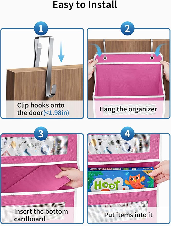 JARLINK 2 Pack Over The Door Organizer Storage, 5 Shelf Hanging Door Organizer - Image 7