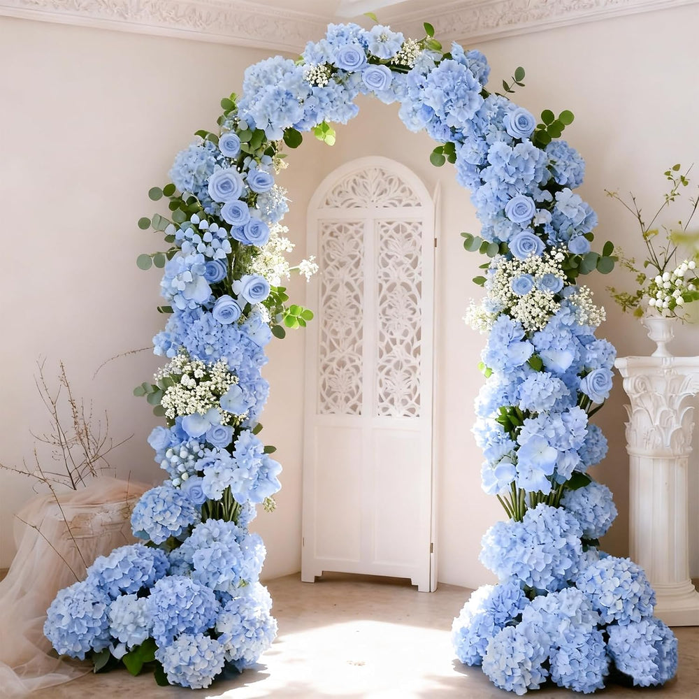 65Pcs Blue Hydrangea Artificial Flowers Bulk for Home Decor