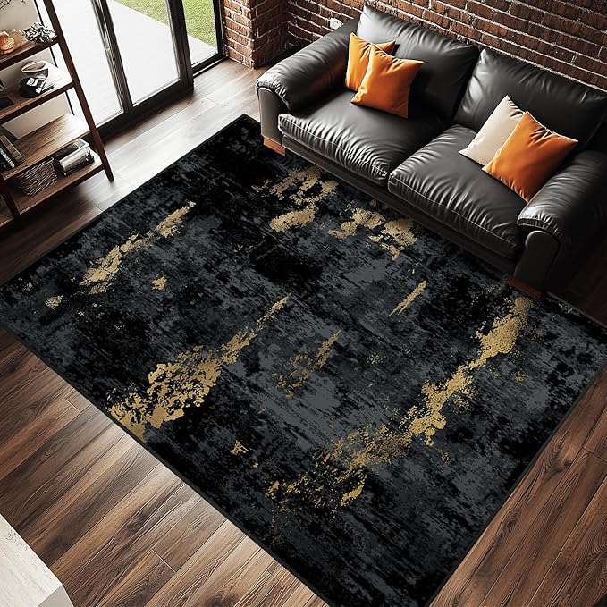 Washable Area Rugs 6'x8' Non-Slip Modern Abstract Soft - Image 9