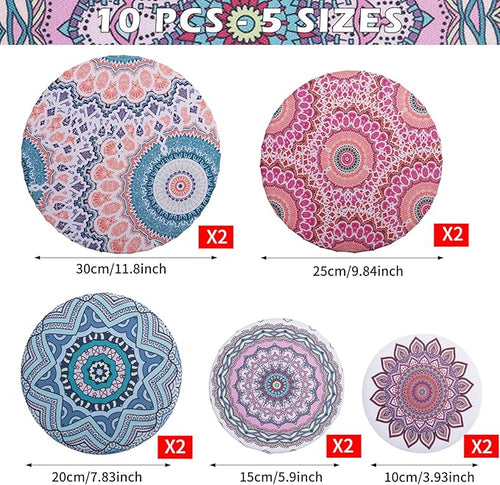 10Pcs Reusable Bowl Covers in 5 Sizes - Image 2