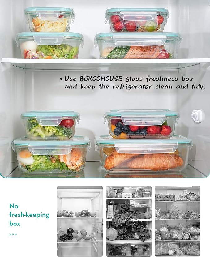 6-Pack Borosilicate Glass Food Storage Containers Set - Image 7