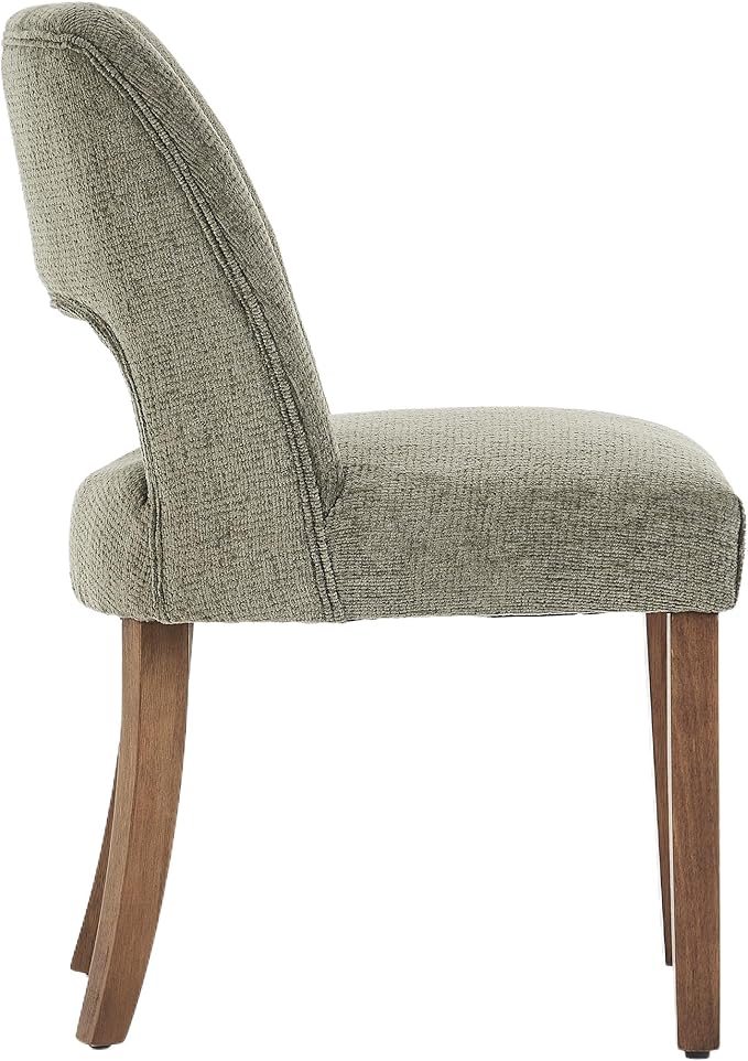 VKNOW Wooden Dining Chairs Set of 4, Modern Fabric Upholstered Dining Room Ch...