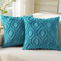 decorUhome Summer Throw Pillow Covers 22x22 Inch Set of 2, Soft Plush Faux Wool by decorUhome