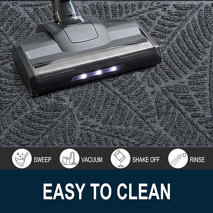 Colorxy Waterproof Doormat, Sturdy Natural Rubber Front Indoor Mat, Non Slip - Image 5