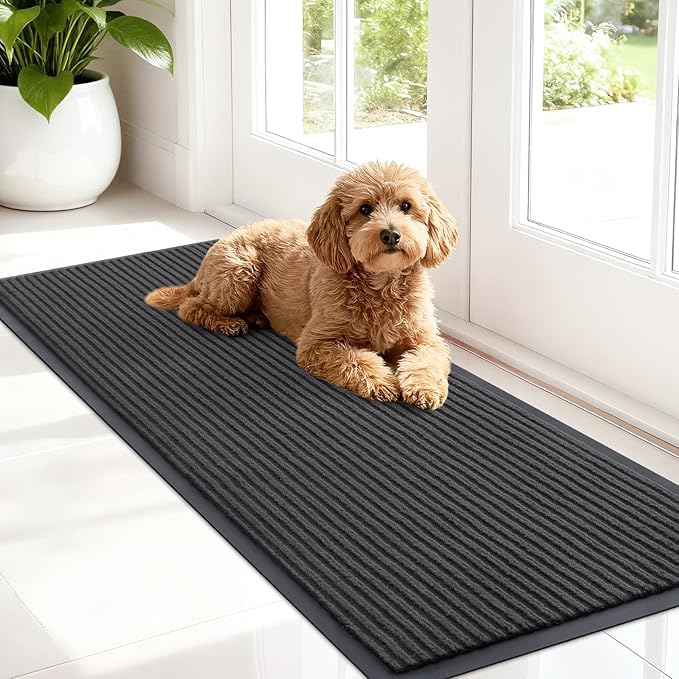 OLANLY Front Door Mat Indoor Outdoor Entrance, Waterproof Heavy Duty Doormat by OLANLY