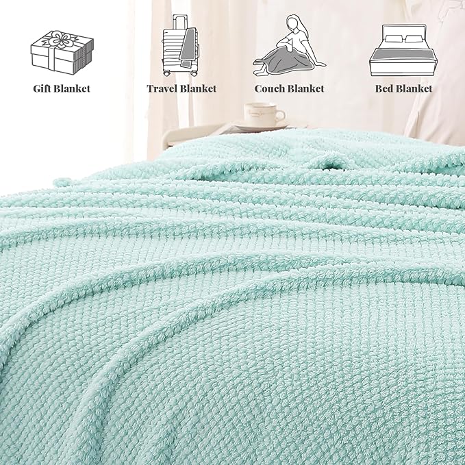 Whale Flotilla Twin Size Fuzzy Fleece Blanket - Image 8