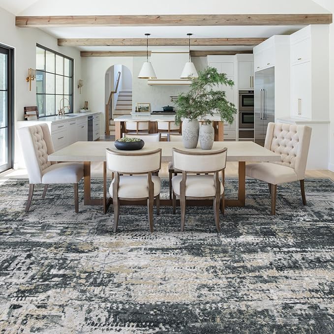 XLUEZ 9x12 Area Rug for Living Room, Washable Modern Abstract Large Area Rug - Image 5