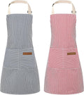 2 Pack Stripes Kids Apron, Kids Cooking Aprons by XLSXEXCL