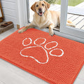 OLANLY Dog Door Mat for Muddy Paws 36x24, Paw Print Design, Absorbs Moisture by OLANLY