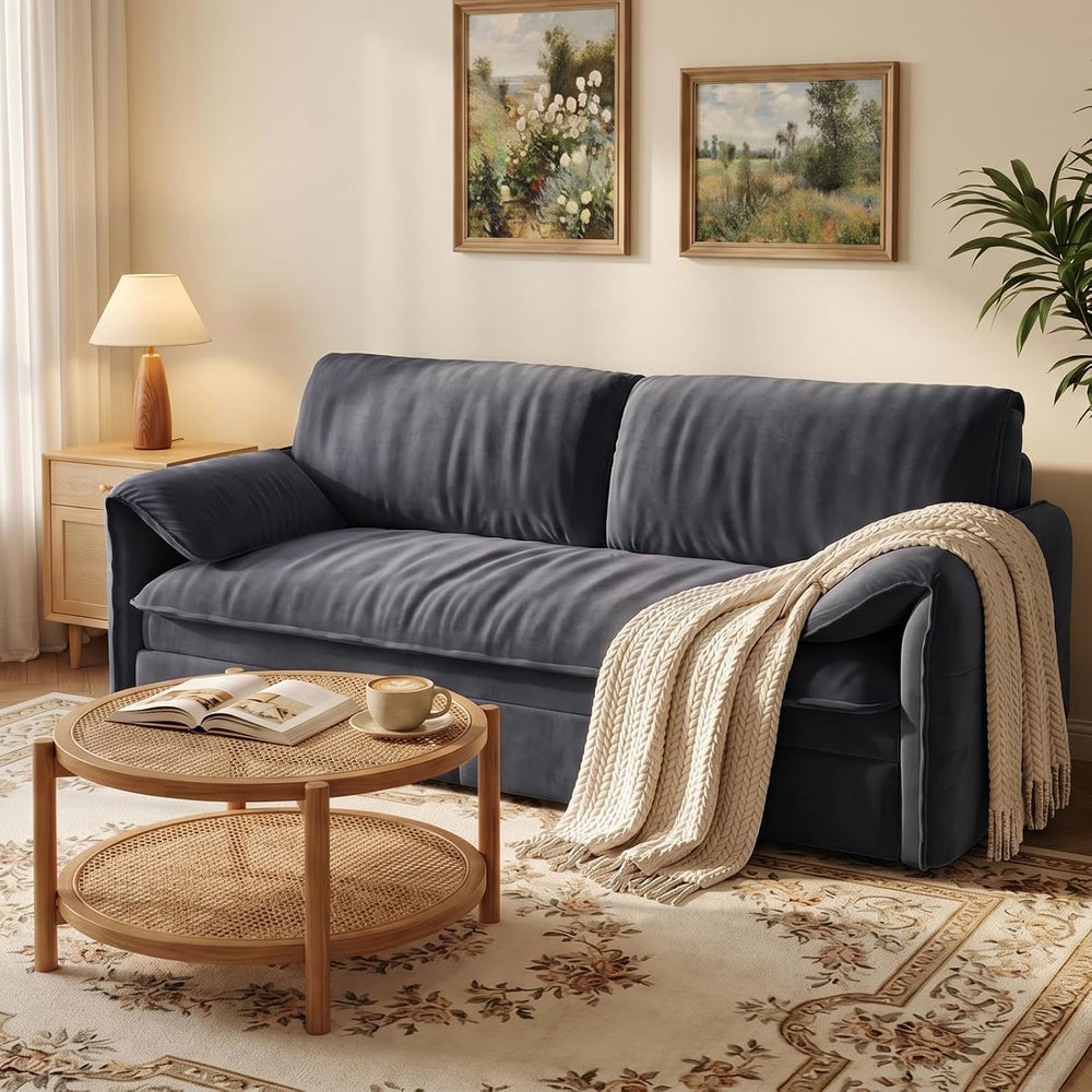 Yafylly Full Size Velvet Loveseat, Queen Pull Out Sofa Bed, 3 in 1 Convertibl...