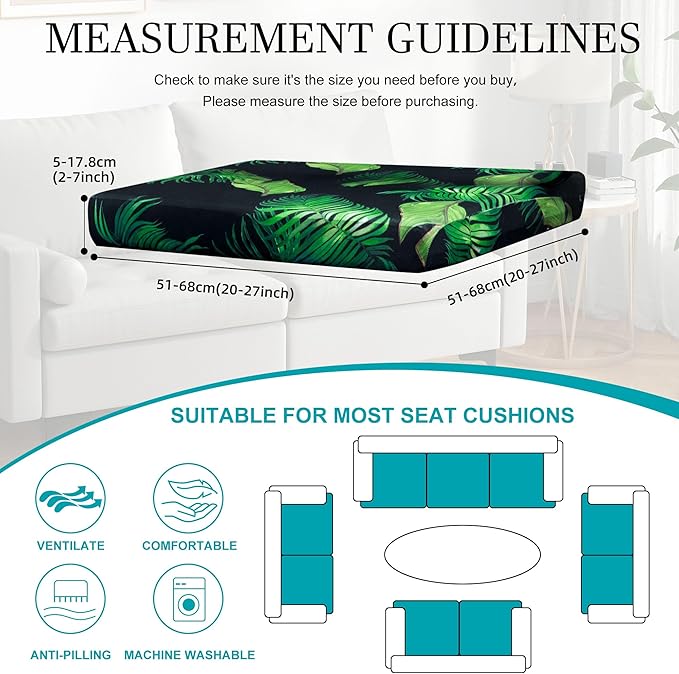 12Pcs Stretch Patio Cushion Covers, Outdoor Couch Covers Replacement, Outdoor - Image 2