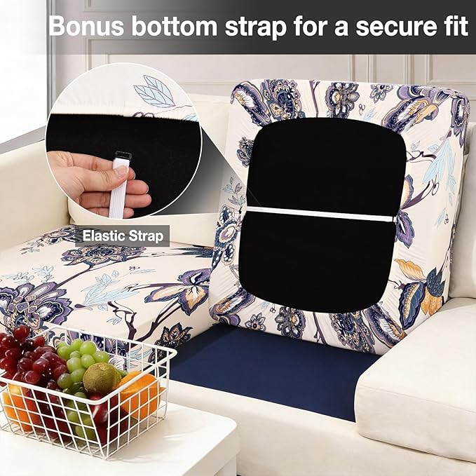 hyha 14Pcs Patio Cushion Covers, Stretch Outdoor Couch Cushion Covers, Washable - Image 4