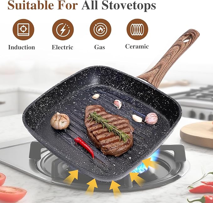 3 Pcs Pots and Pans Set, Nonstick & Non-Toxic Healthy Pots and Pans - Image 4