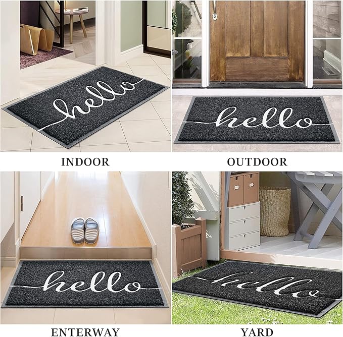 BeneathYourFeet Door Mat, Welcome Mat Low Profile Front Doormat Floor Mat Non - Image 7