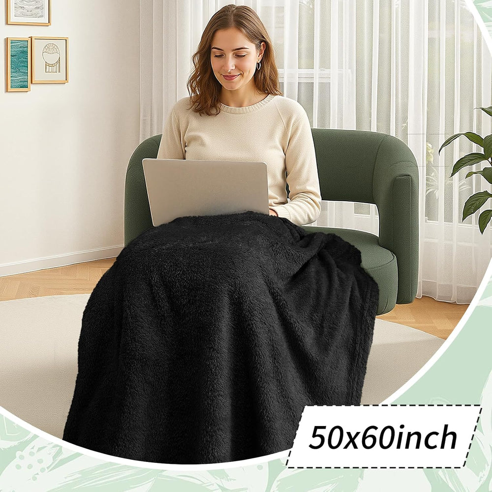 Fleece Throw Blanket Set 50x60 3-Pack, Soft Lightweight