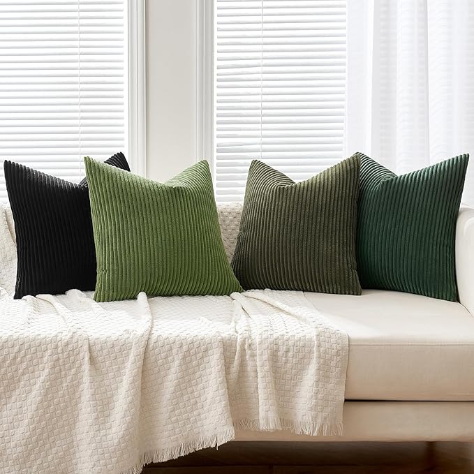 MIULEE Boho Farmhouse Throw Pillow Covers 18x18 Inch Set of 4 Mordern Neutral - Image 2