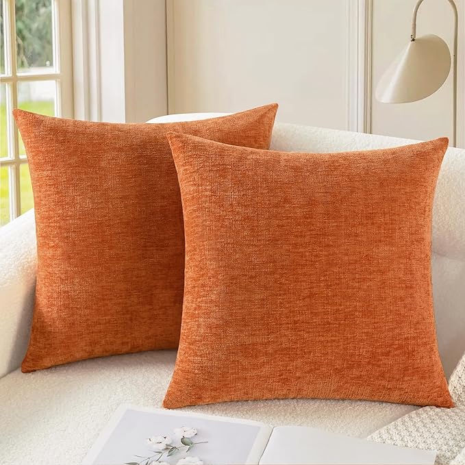 CaliTime Fall Throw Pillow Covers Decorative 22 X 22 Inches Pack of 2 Cozy by CaliTime