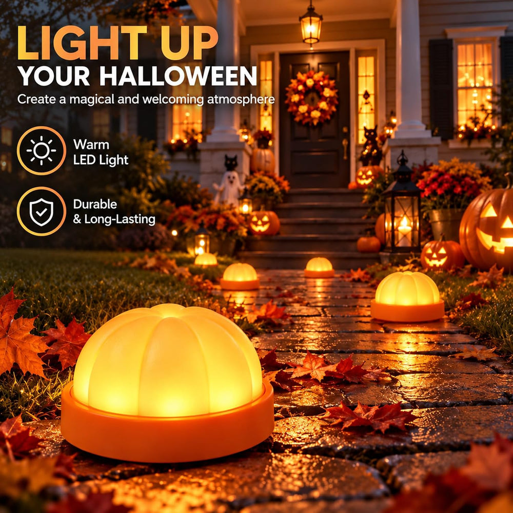 Halloween Pumpkin Lights, LED Pumpkin Lights with Remote and Timer