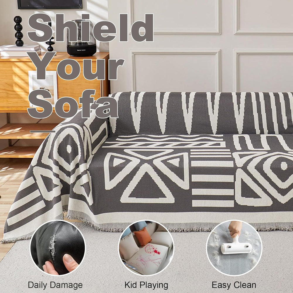 VClife Oversize Couch Cover for Sectional Sofa, Bohemian Sofa Cover for Dog
