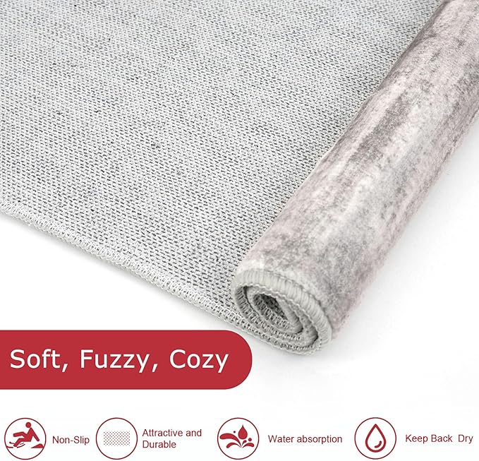 KOZYFLY Modern Abstract Washable Long Runner Rug 2.6x20 Hallway Rug Runner - Image 5