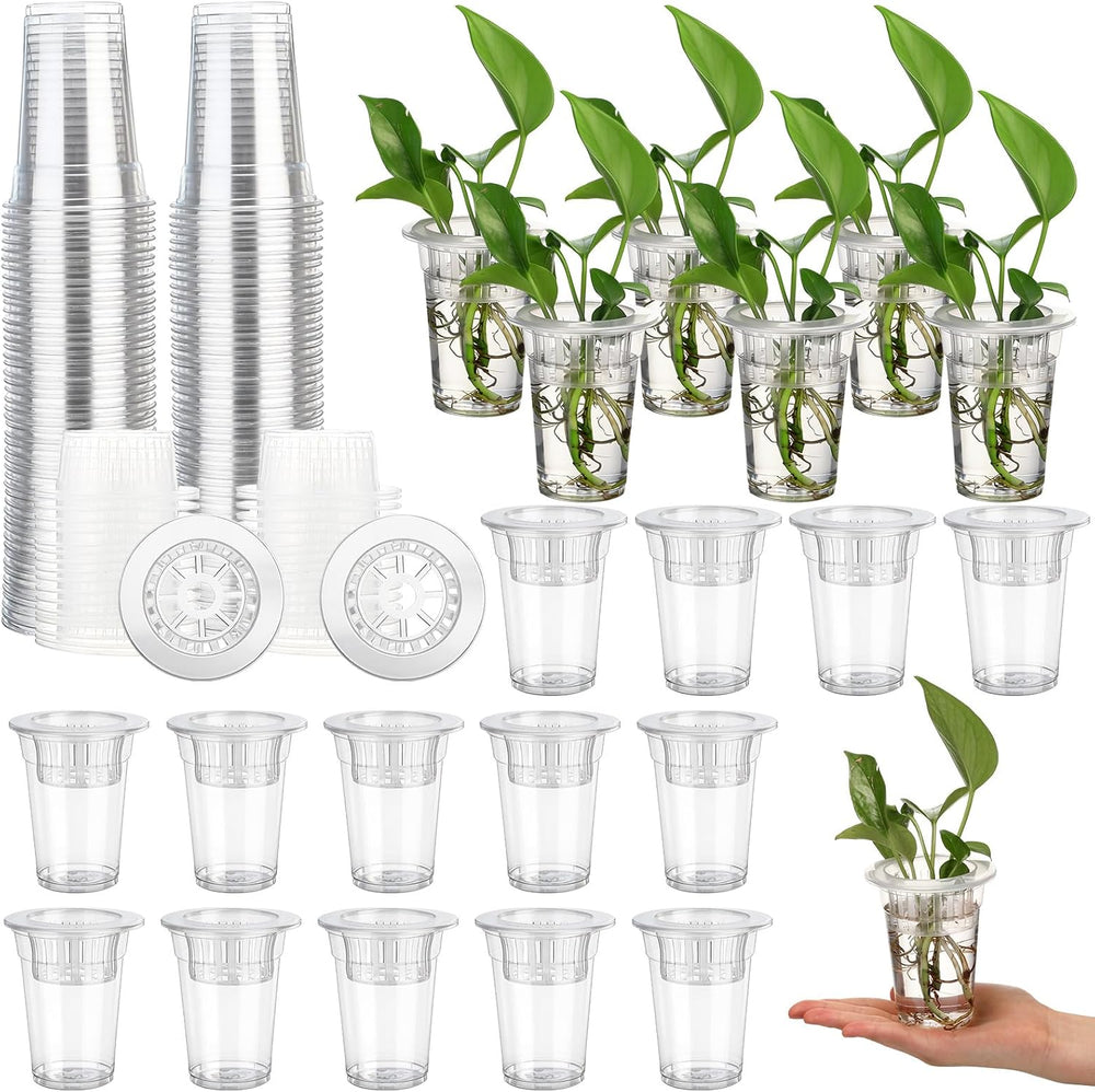 Baderke 100 Pcs Plastic Plant Propagation Vase for Indoor Decor, 3.94''