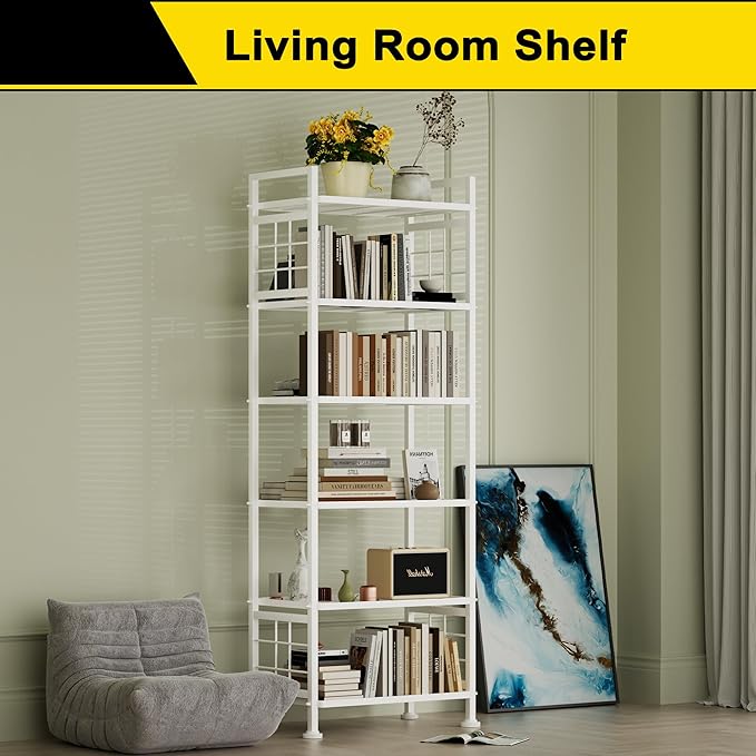 GIOTORENT 6-Wire Garage Shelving Storage Shelves, Metal Shelving Unit Pantry