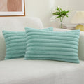 decorUhome Summer Cozy Faux Fur Throw Pillow Covers 12x20 Set of 2 Decorative by decorUhome