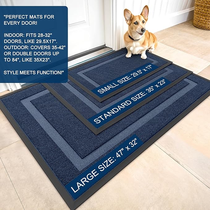 OLANLY Front Door Mat Indoor Outdoor Entrance, Waterproof All-Season, - Image 2