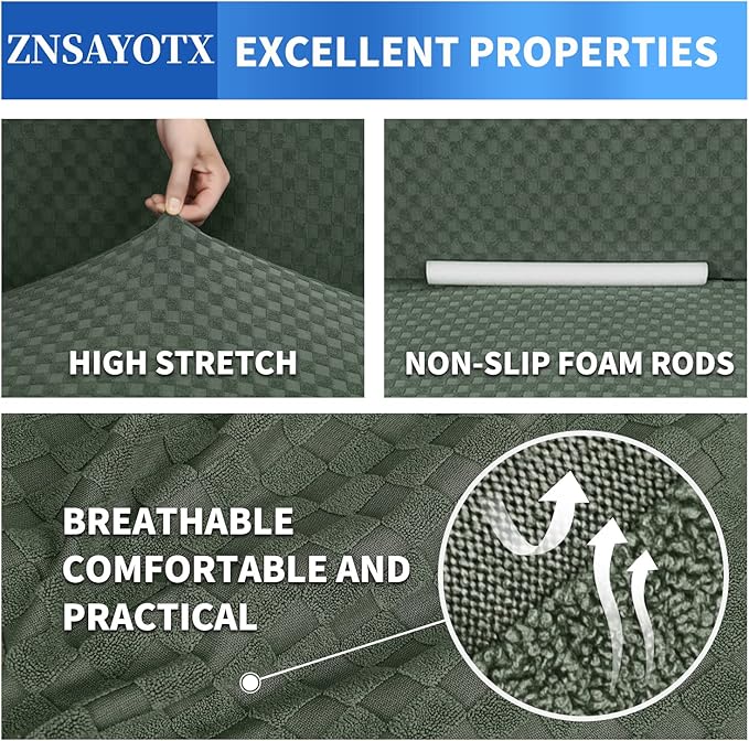 ZNSAYOTX 1 Piece Jacquard Couch Covers - Image 5
