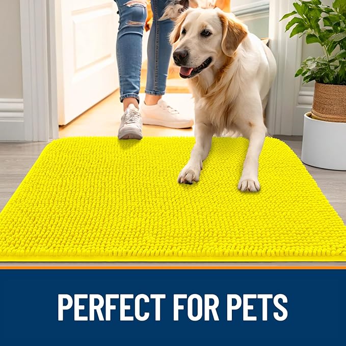 OLANLY Dog Door Mat for Muddy Paws 24x16, Absorbs Moisture and Dirt, Absorbent - Image 6