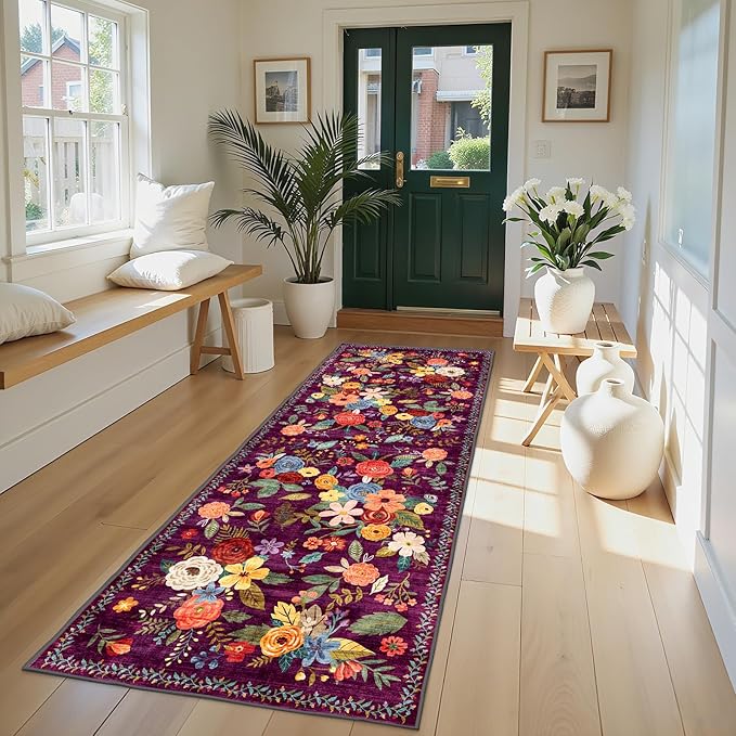 Rug for Hallways Kitchen Rug 2x8, Non Slip Washable Rugs - Image 2