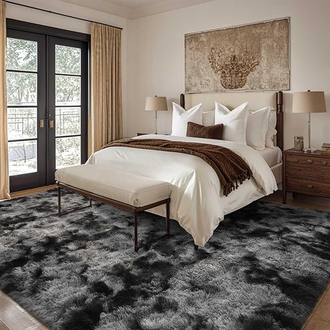 6x9 Ft Large Shag Rugs for Living Room Decor, Tie-Dyed Ultra Soft Fluffy Furry - Image 3