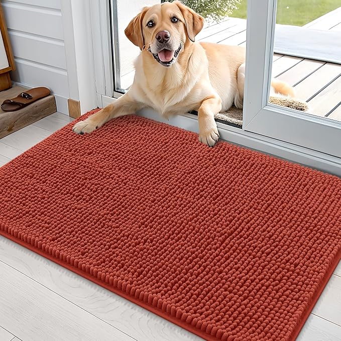 OLANLY Dog Door Mat for Muddy Paws 36x24, Absorbs Moisture and Dirt, Absorbent by OLANLY