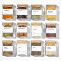 Glass Spice Jars with Bamboo Lid, 4oz Square Spice Containers by Unknown