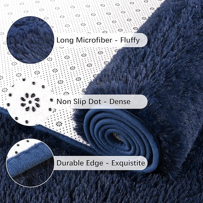 Chicrug Soft Runner Rug for Bedroom Living Room Plush Fluffy Rug 2x6 Feet - Image 6
