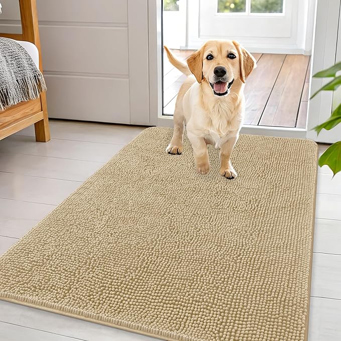 OLANLY Dog Door Mat for Muddy Paws 44x32, Absorbs Moisture and Dirt, Absorbent by OLANLY