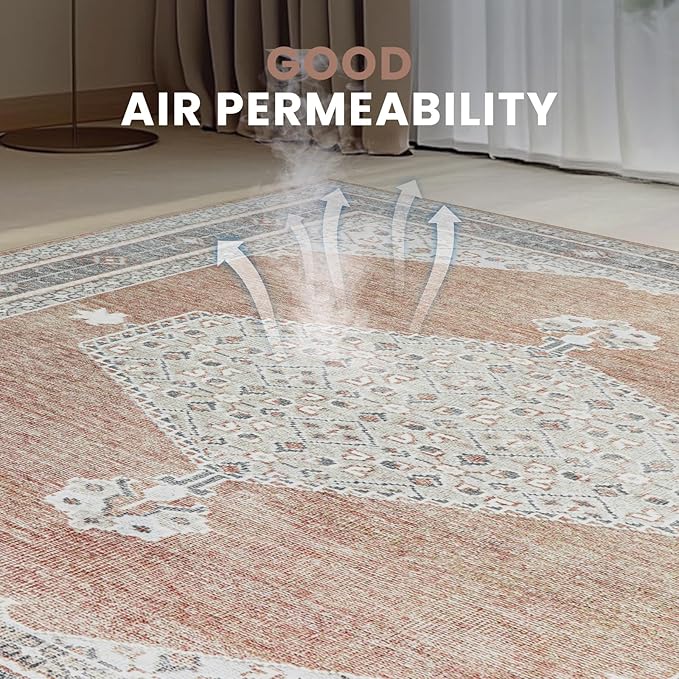 Washable Rugs 8x10 Area Rugs for Living Room, Dining Room- Soft Low Pile - Image 5