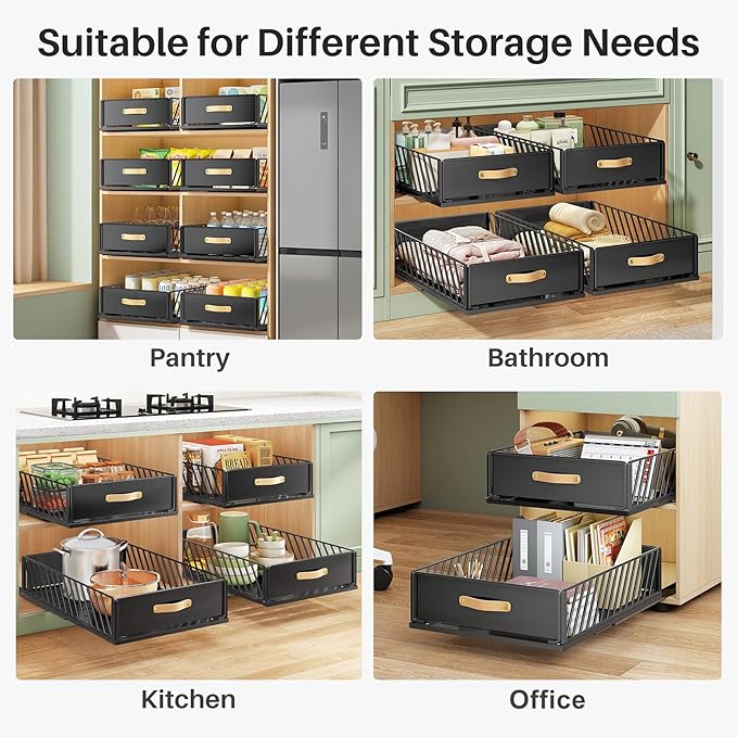 Pull out Cabinet Organizer, Heavy Duty Slide out Pantry Shelves Drawer Storage - Image 9