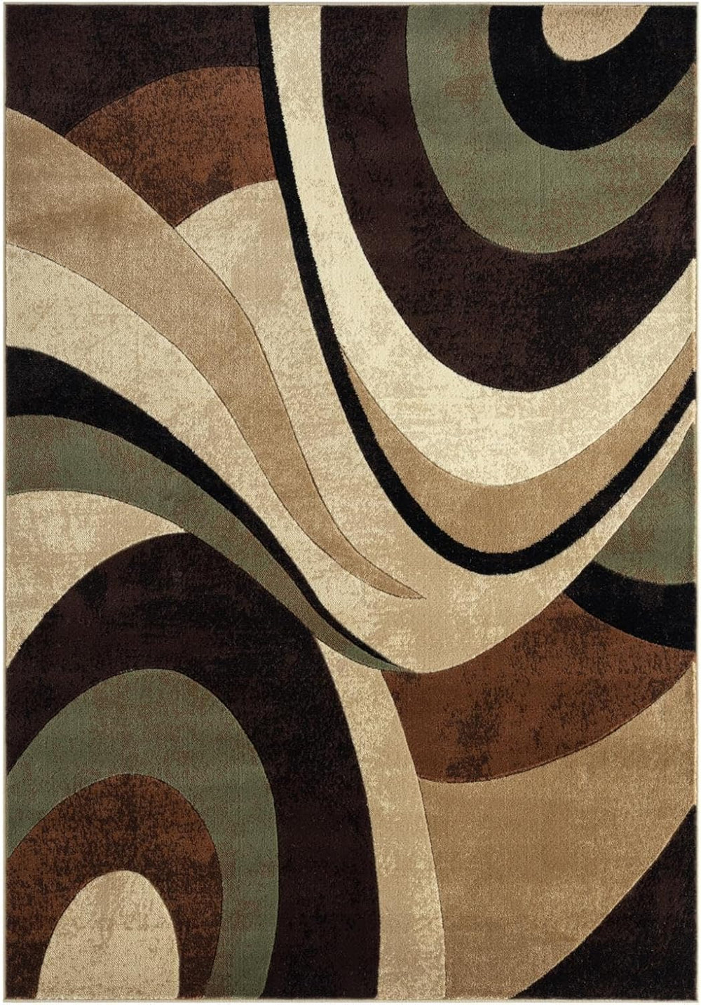 Home Dynamix Tribeca Slade Contemporary Abstract Area Rug, Brown/Green, 5'...