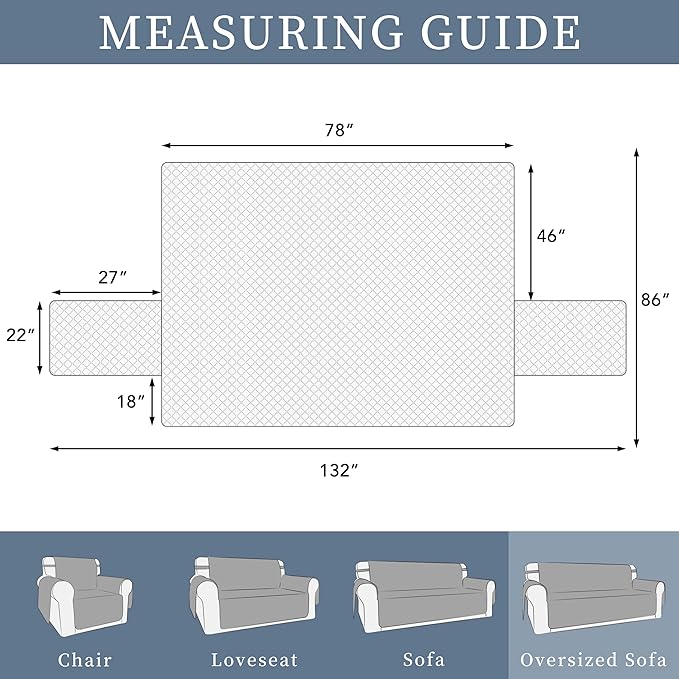 ISSUNTEX Double Protection 100% Waterproof Sofa Covers - Image 6