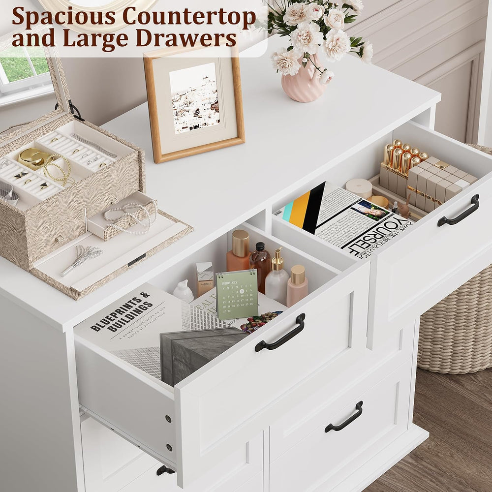 BOTLOG Wood Dresser for Bedroom with 8 Drawers