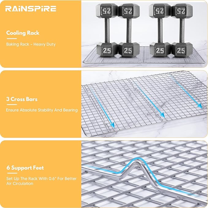 Rainspire Cooling Rack Stainless Steel, Heavy Duty Cooling Racks - Image 4