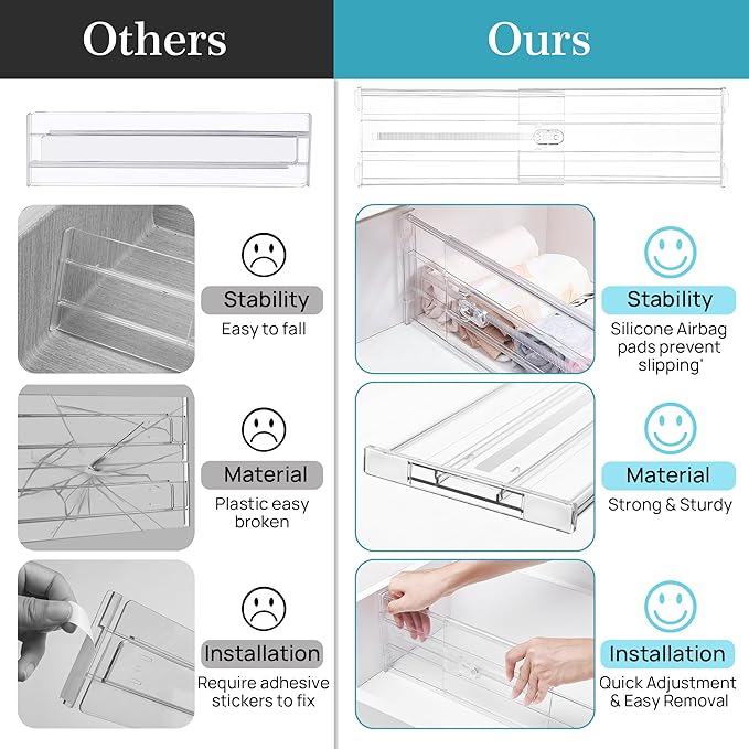 Vtopmart 8 Pack 6" Tall Upgrade Drawer Dividers - Image 8