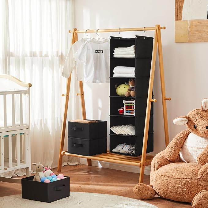 MAX Houser 6 Tier Shelf Hanging Closet Organizer, Closet Hanging Shelf - Image 2