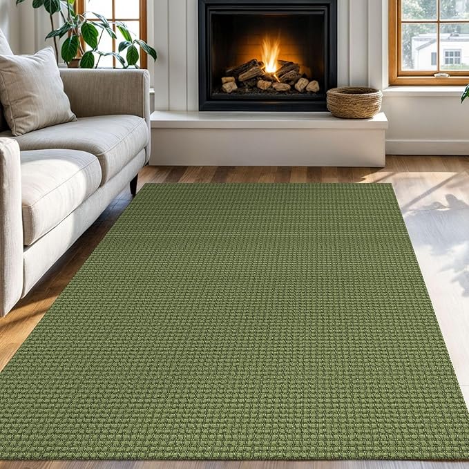 KOZYFLY Washable Area Rug 4x6 ft Non Slip Rubber Backed Living Room Rugs - Image 8