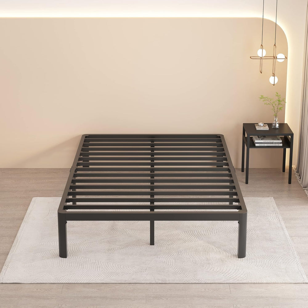 MAF 14 Inch Full Size Metal Platform Bed Frame with Round Corner Legs
