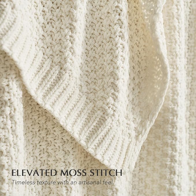 EVERGRACEHOME Chunky Chenille Knit Throw Blanket - Image 3