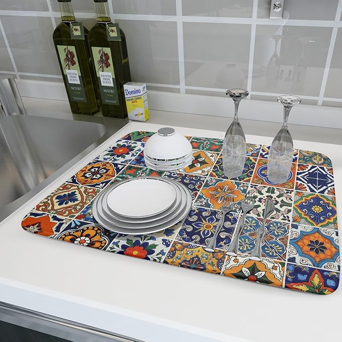 Talavera Mexican Tiles Dish Drying Mat - Image 6