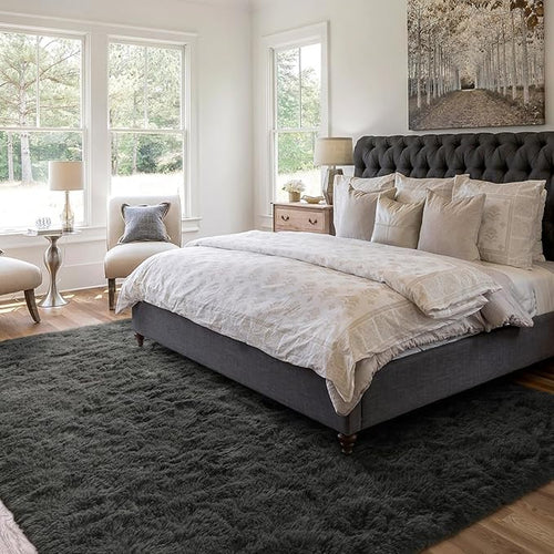 5x7 Ft Shag Area Rug for Bedroom, Ultra Soft Fluffy Furry Rugs for Living Room - Image 2