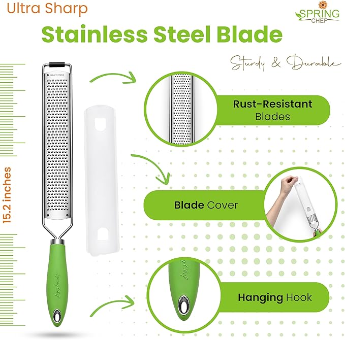Spring Chef Stainless Steel Lemon Zester Grater - Image 4